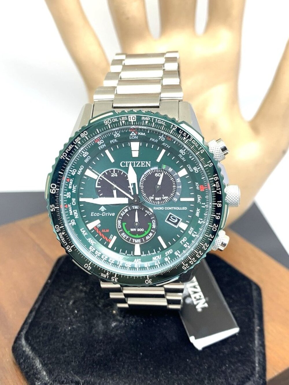 Citizen Men's Watch CB5004-59W Promaster Radio Controlled Eco-Drive Green Dial